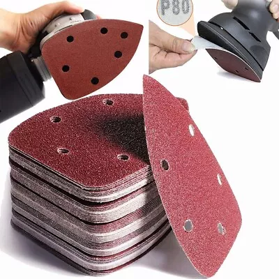 40X Mixed Mouse Sanding Sheets For Black And Decker Palm Sander Pads Sandpaper • £6.89