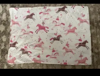 Pottery Barn Kids Pillowcase Standard Lucy Pony Horse Ballerina Pink White Brown • $15