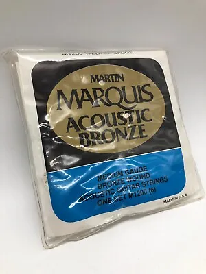 NOS Martin Marquis Bronze Medium Acoustic Guitar Strings 013/017/026/035/045/056 • $5.08