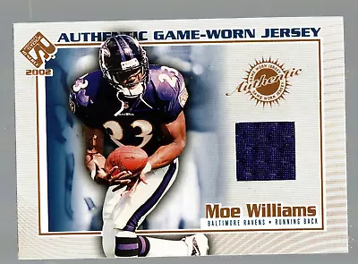 2002 Private Stock Game Worn Jerseys #17 Moe Williams • $3