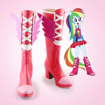 My Little Pony Rainbow Dash Shoes Cosplay Equestria Girls Pink Boots • $74.88