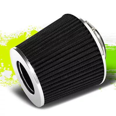 3 Inch Inlet Round High Flow Performance Short Ram Cold Air Intake Filter Black • $14.50