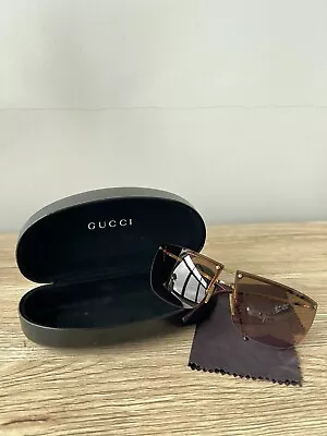 Gucci Vintage Sunglasses Ombre Brown/Gold Aviators (GG2652/S) With Original Case • $150