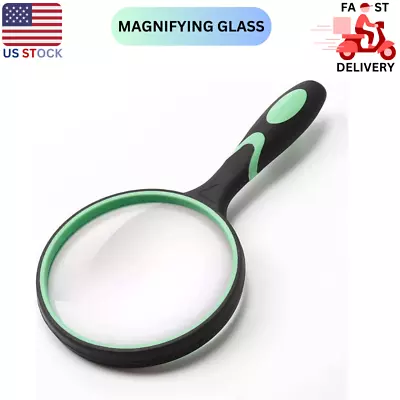 Large Magnifying Glass 5X Handheld Reading Magnifier For Seniors & Kids - 100MM • $10.99