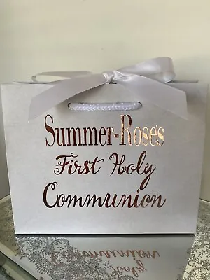£3.25 • Buy First Holy Communion Gift Bag Personalised Keepsake Small Bag Box Any Colour 