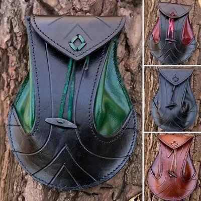 Quality Leather Elven Belt Bag. Perfect For Stage Costume LARP Or Re-enactment • £36