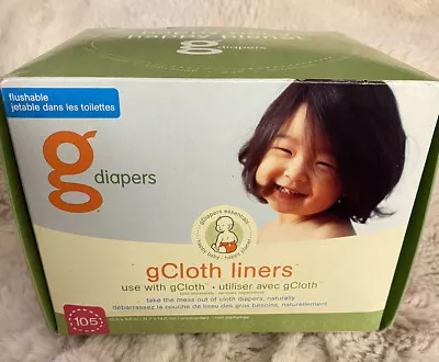 NEW GDiapers  Box Of 105  Unopened Box Of Cloth Liners • $22.95