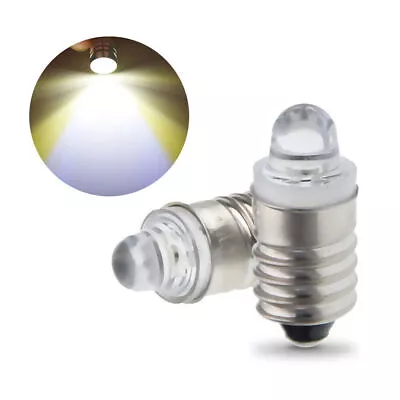 E10 LED Bulb 1-4X Flashlight Warm/White 3V Screw Lamp Replace For Torch Light • $9.49