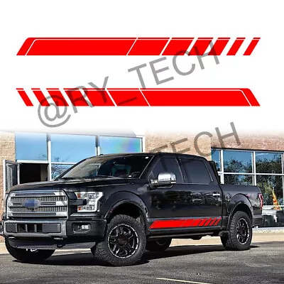 For Ford F150 F-150 Red Sport Body Side Door Decal Sticker Stripe Graphics 2Pcs • $18.99