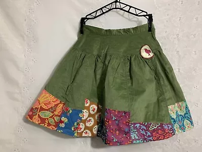 Matilda Jane  Green Skirt Patchwork Trim Multicolor Size 10 NWT • $13