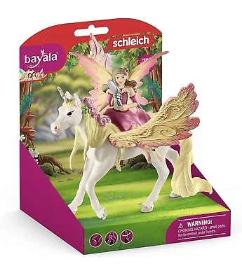 SCHLEICH Bayala Fairy Feya With Pegasus Unicorn Toy Figure DAMAGED BOX • £13.99