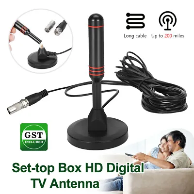 Indoor Outdoor TV Antenna Portable Digital Freeview Aerial Ariel Caravan 200Mile • $17.90