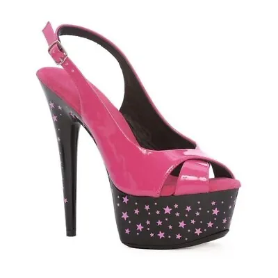 608-Stardust Ellie Shoes 6 Inch Stiletto Heels Tattoo Print Sandals- Size 8 • $39.99