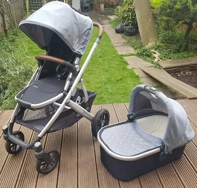 Uppababy Vista Pushchair And Carrycot Henry + FREE Compatible Maxi-Cosi Car Sea • £450