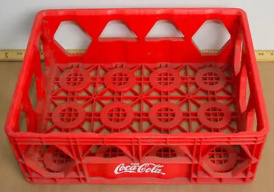 VINTAGE COCA COLA RED PLASTIC CARRIER CASE CRATE COKE 15.25 X 11.5 X 5.5 Inches • $14