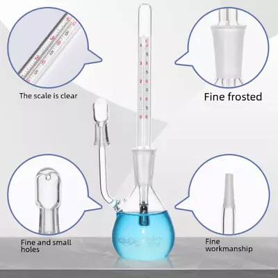 Precise 25ml-100ml Pycnometer Bottles With Thermometer Lab Glassware • $250.84