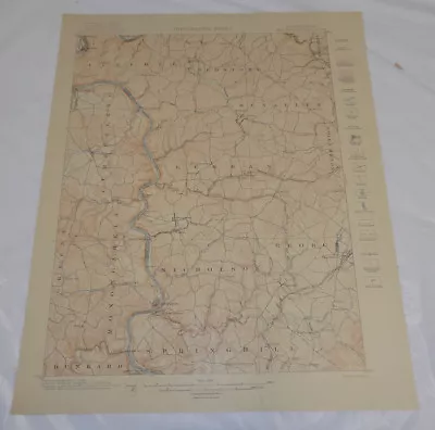 1901 Topographic Map Of MASONTOWN QUADRANGLE PA/FAYETTEGREENE COUNTY • $21.24