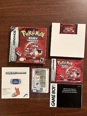 $300 • Buy Pokémon: Ruby Version Game Boy Advance 2003 Complete In Box CIB Authentic Tested