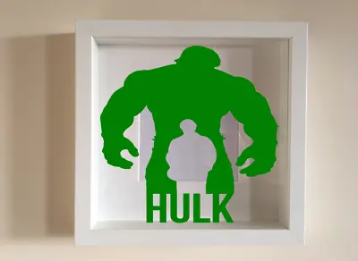 Box Frame Vinyl Decal Sticker Wall Art Quote Marvel The Hulk Silhouette • £2.99