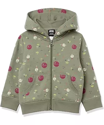 £4.99 • Buy Disney Marvel Star Wars Boys Fleece Zip-Up Sweatshirt Hoodies Green Age 3 BNWT