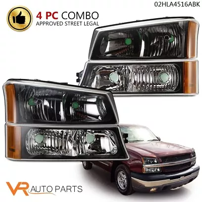 Headlight Headlamp Assembly Pair Left+Right Fit For 03-06 Silverdo Avalnche  • $55.80