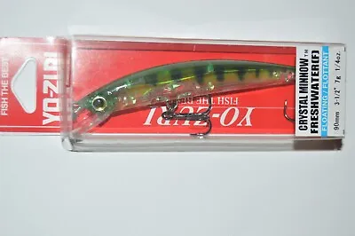 Yo Zuri Crystal Minnow Floating 3.5  1/4oz R1324-rpc Real Perch Dives Swims 3' • $9.95