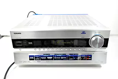 Onkyo TX-NR807 7.2 Cinema Surround Sound AV Receiver. Silver 135W @ 8ohm. 6 HDMI • £197.97