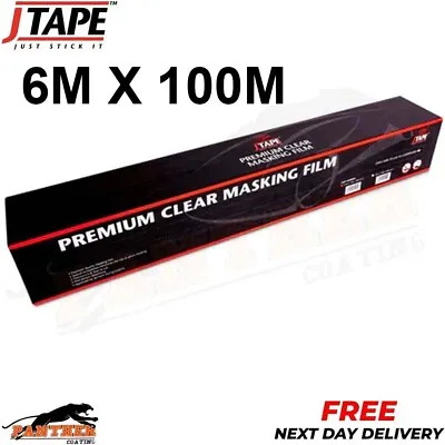 J Tape Masking Film Sheeting Premium Plastic Clear Car Roll 6m X 100m • £34.99