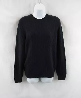 Brooks Brothers Women's 100% 4-Ply Italian Cashmere Cable Knit Sweater L #CK192 • $149.99