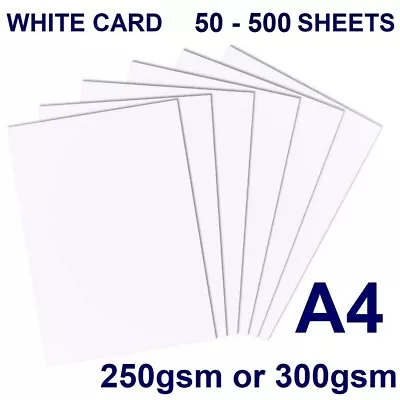 A4 White Card 300 Gsm 250gsm Thick Printer Copier Paper Cardboard 100 500 Sheets • £84.99