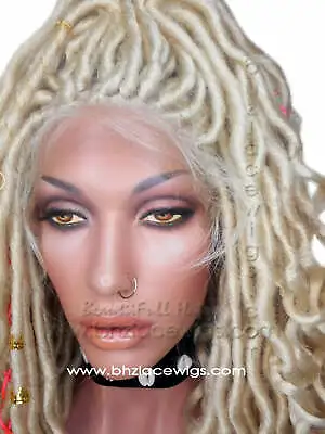 $129.99 • Buy EXCLUSIVE! Blonde Goddess Locs Faux Locs Dread Lock Lace Front Wig Blonde Locs L