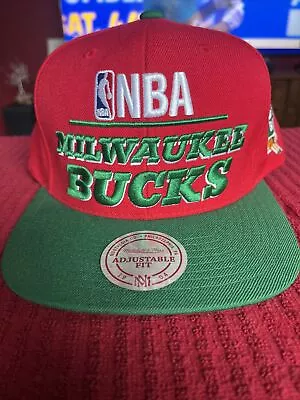 Mitchell & Ness Milwaukee Bucks Hardwood Classics Snapback Hat Cap Retro Logo • $14.25