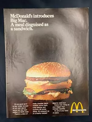 Magazine Ad*- 1969 - McDonald's Introduces The Big Mac • $8