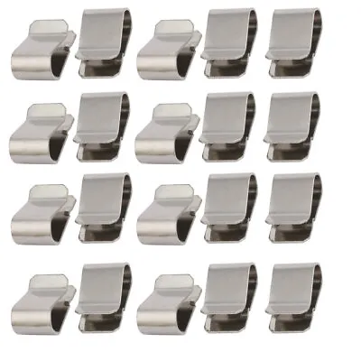 20pcs Stainless Steel Spring U Clip Silver Tone 21.4mm X 12mm • $9.08