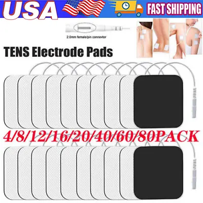 40 TENS Electrode Pads EMS Replacement Unit 7000 3000 2x2 Muscle Stimulator BULK • $5.99