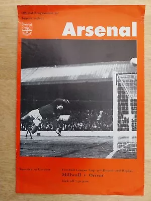 Millwall V. Orient -  19.10.76 - League Cup Played At Arsenal • £1.99