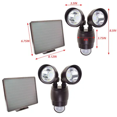 2 PK 20 SMD LED Dual Security Detector Solar Spot Light Motion Sensor Floodlight • $29.99