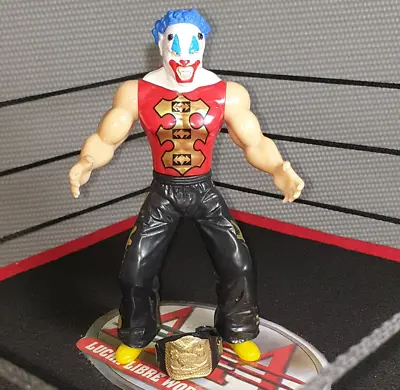 MURDER CLOWN Mexican Wrestler Toy 7  Tall - Juguete De Luchador Mexicano • $14.99