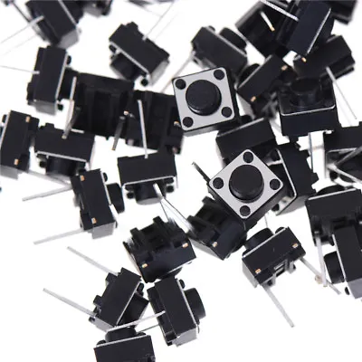 $7.32 • Buy 100pcs 2pins Tactile Push Button Switch Tact Switch 6X6X5mm Momentary XDM Pw Ch
