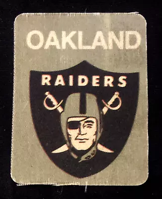 Vintage 1972 Oakland Raiders Logo Sticker On Cloth *Free Shipping • $8.65