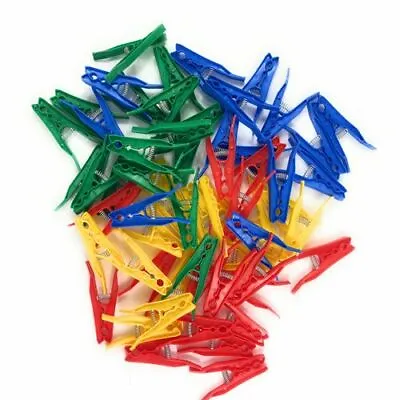 £2.49 • Buy 1-100 Strong Clothes Pegs Clip Washing Line Airer Dry Plastic Spring Peg Garden