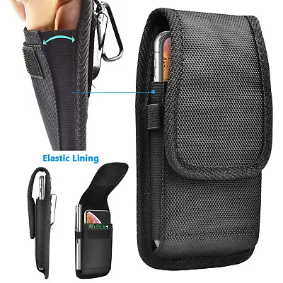 Vertical Cell Phone Holster Pouch Wallet Case With Belt Clip For IPhone Samsung • $7.89