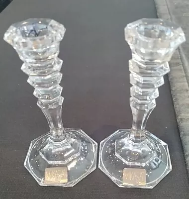 Mikasa Crystal Candle Holders Set Of 2 • $18
