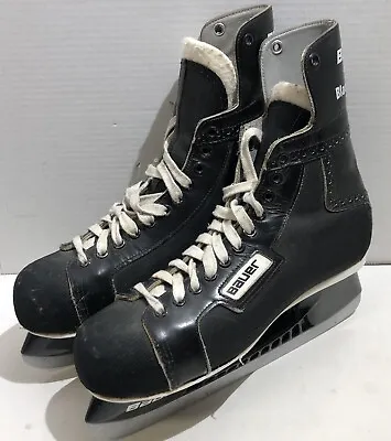 Bauer Black Panther Ice Hockey Skates Black Lace Up Sz 10 Men *For Repair • $40