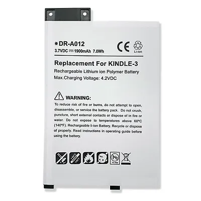 Battery For Amazon Kindle 3 Wifi 3G 170-1032-00 170-1032-01 S11GTSF01A 1900mAh • $23.41