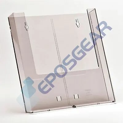 1 A4 Wall Mount Leaflet Menu Brochure Holder Retail Shop Display Dispenser • £9.46