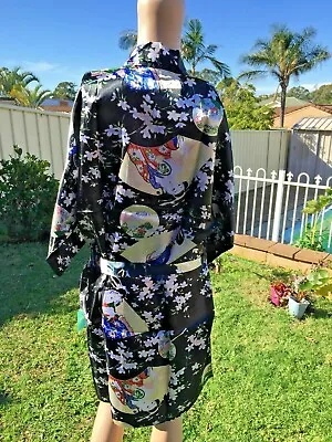 $14.99 • Buy Silky Kimono / Dressing Gown - Geisha Design Unisex Sk004 Sk005