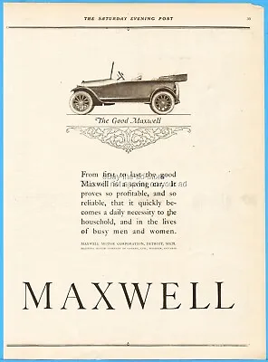 $23.79 • Buy 1921 Maxwell Motor Corp Detroit Michigan Windsor ON 1920s Open Automobile Car Ad