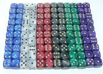 20 Of Pearl Six Sided Spot Dice Size 16mm - D6 RPG -  Game Dice - Wargaming • £4.37