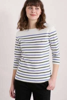 £17.97 • Buy Seasalt Women's - Multi Sailor Top (GOTS) - Regular - Duet Falmouth Breton Chalk